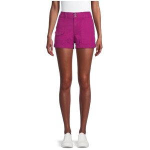 Time and Tru Women's Roll Cuff Utility Shorts. Color: Plum